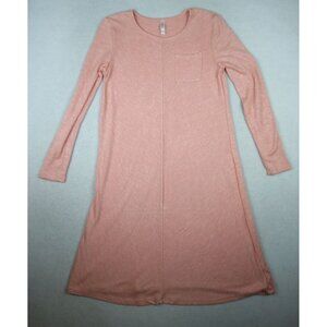 XHILARATION - GIRL'S PINK LONG SLEEVE MIDI STRETCH KNIT SWEATER DRSS - XL 14/16